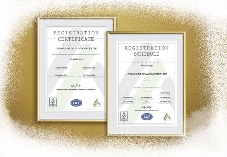 <p>Obtention de la certification ISO 9001</p>